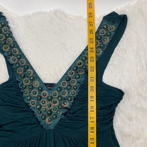 Soprano Top Women's Medium Green Embellished Sleeveless Tank Y2K - Picture 7 of 11